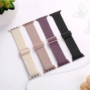 Set of Four Braided Apple Watch Bands Solo Loop NWT